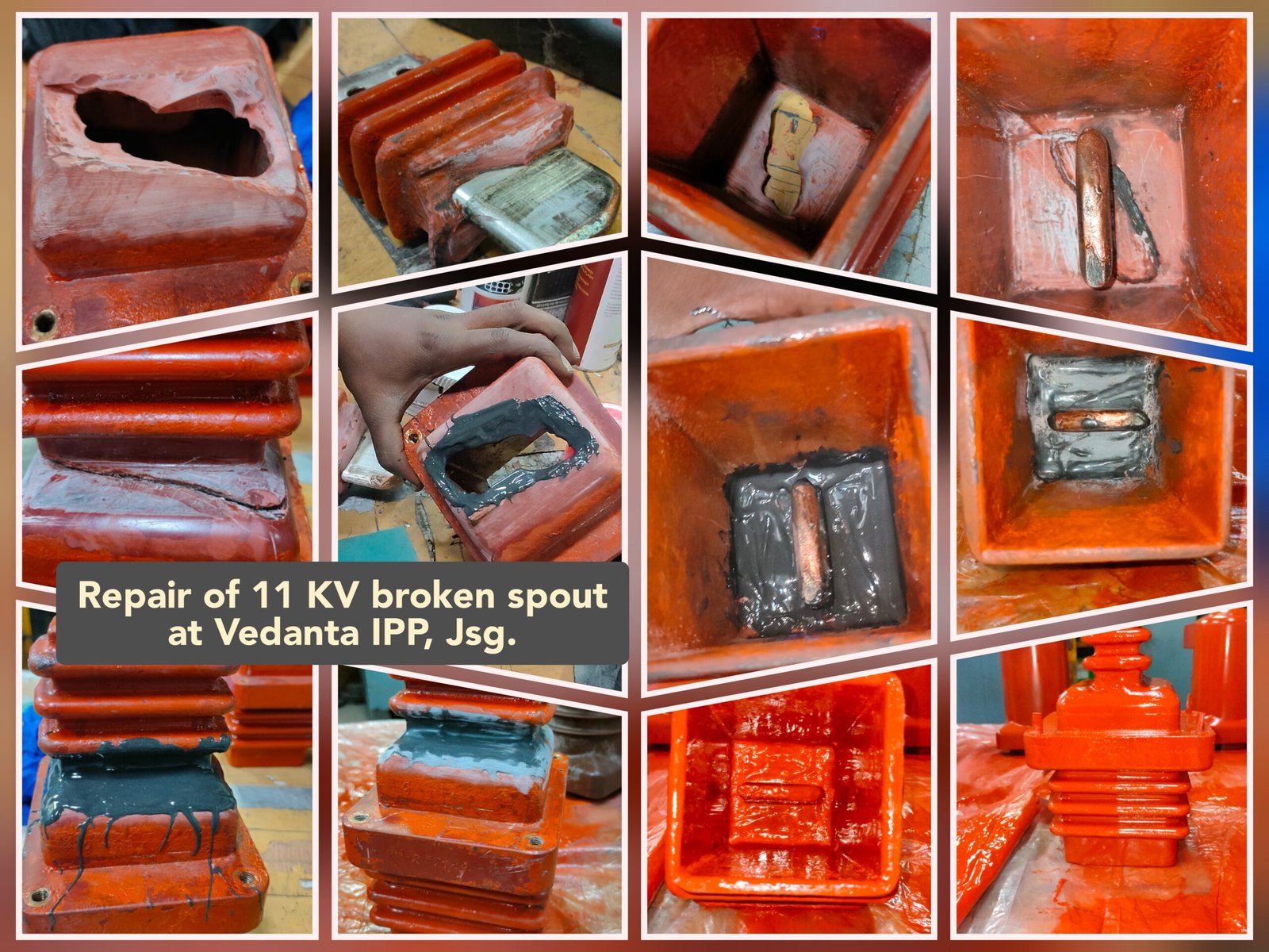 BROKEN 11 KV VCB SPOUT REPAIR AT VEDANTA IPP