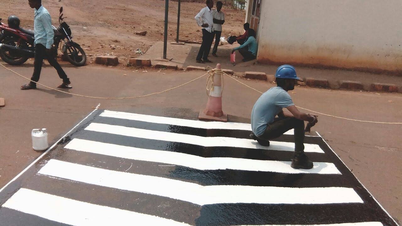 EPOXY BASE ROAD SAFETY ZEBRA CROSSING